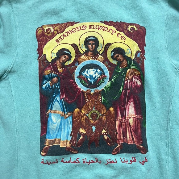 Diamond Supply Co Archangels Men’s Small Crewneck Sweatshirt Mint Green - Picture 2 of 6